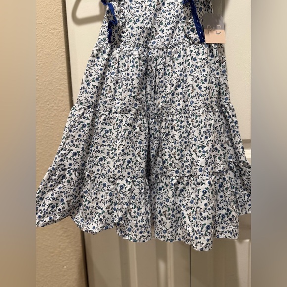 NWT Pastourelle by Pippa& Julie Floral Ruffle Tiered Blue Embroidered Dress,5T - Picture 9 of 10